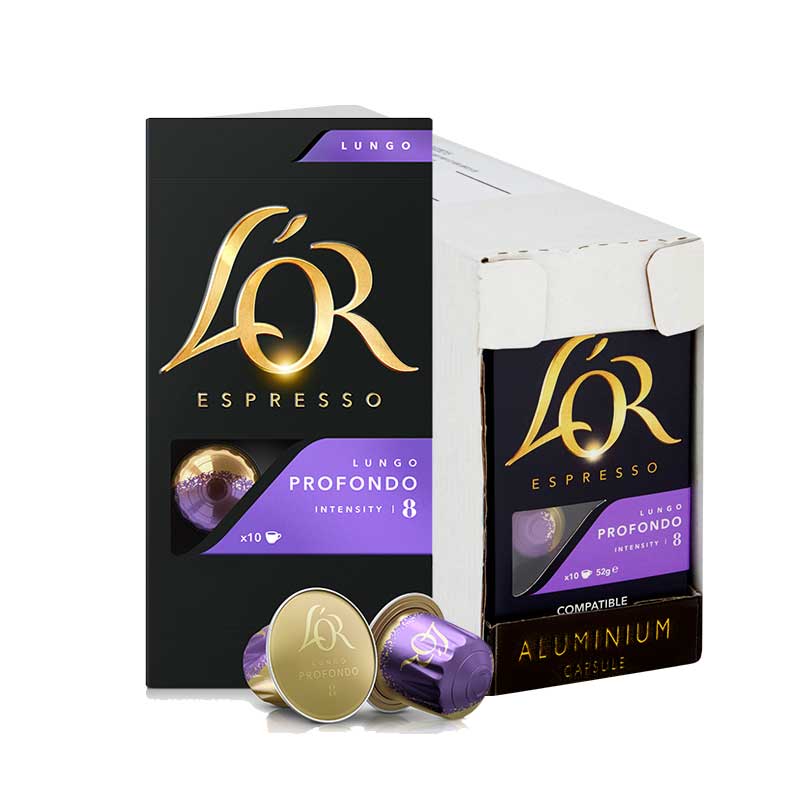 L'OR Espresso Profondo Coffee Capsules 10 x 10 Nespresso Compatible