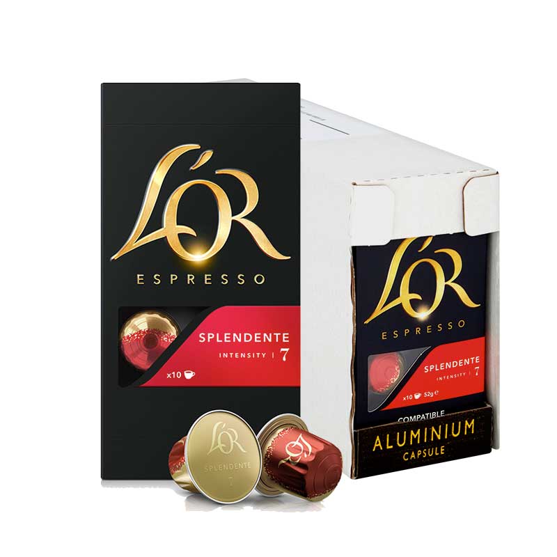 L'OR Splendente Espresso Coffee Capsules 10 x 10 Nespresso Compatible