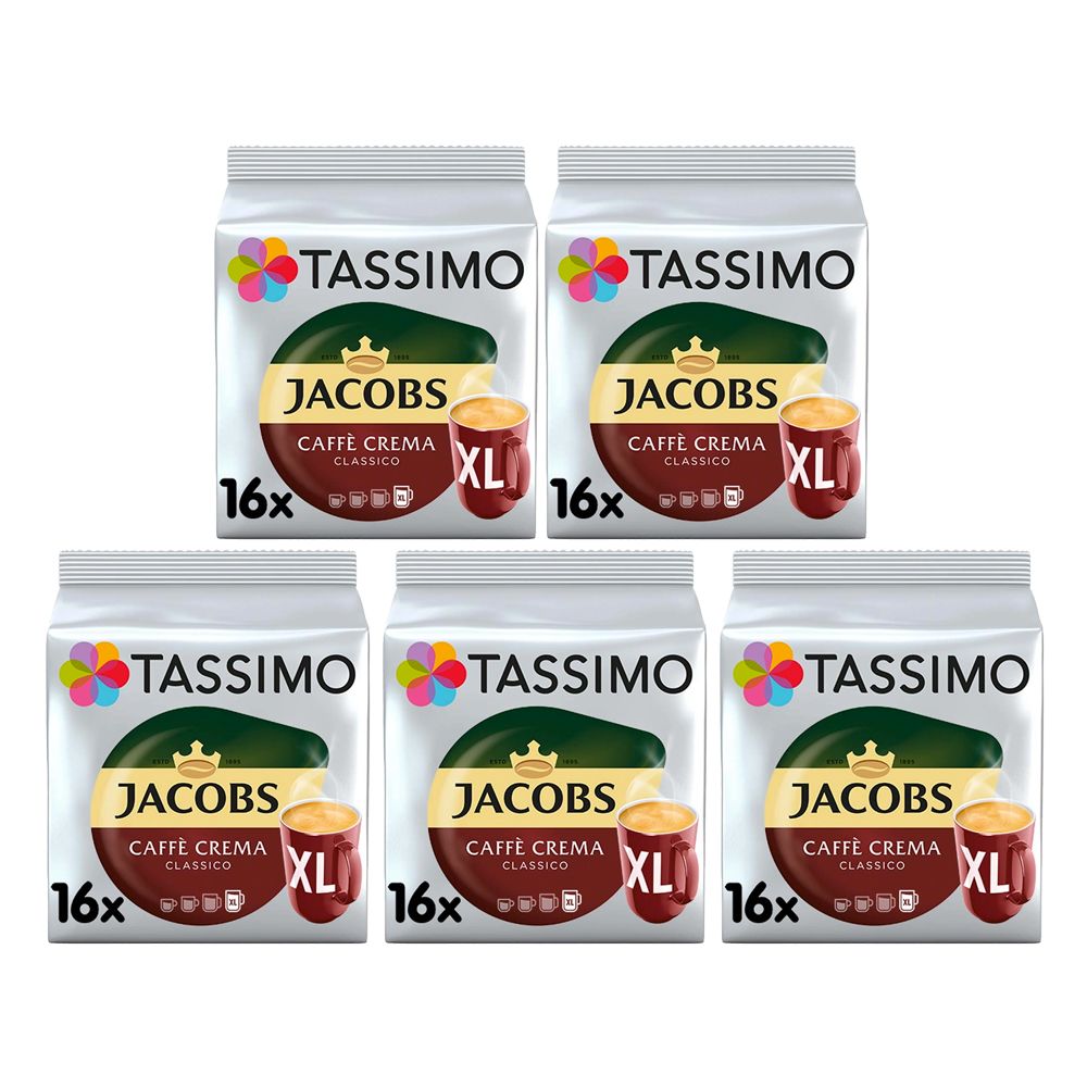 100 Tassimo Jacobs Caffe Crema Classico Coffee T-Discs Pods - Loose Pack