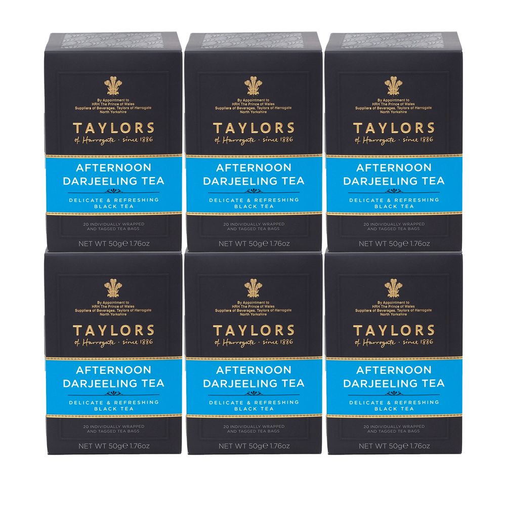 Taylors of Harrogate Afternoon Darjeeling 6 x 20 Envelope Tea Bags