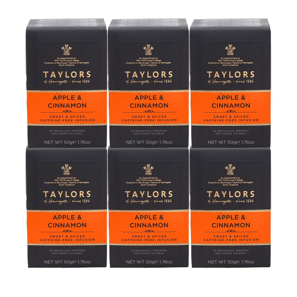 Taylors of Harrogate Apple and Cinnamon 6 x 20 Envelope Tea Bags