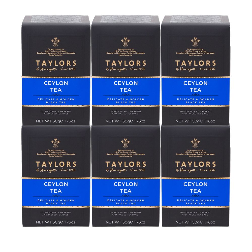 Taylors of Harrogate Ceylon 6 x 20 Envelope Tea Bags