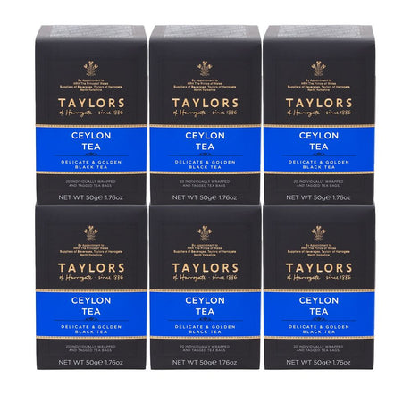 Taylors of Harrogate Ceylon 6 x 20 Envelope Tea Bags