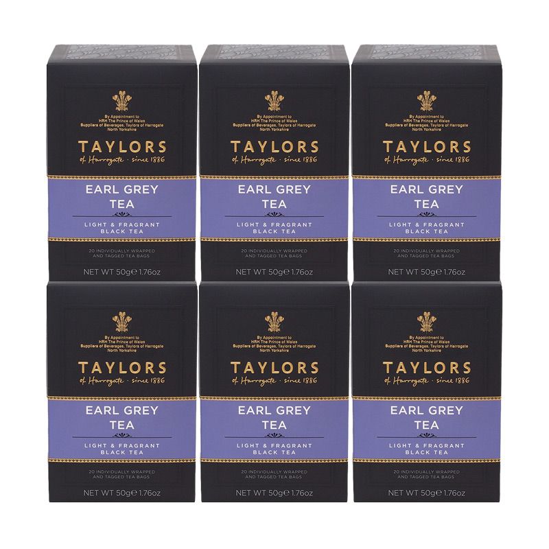 Taylors of Harrogate Earl Grey 6 x 20 Envelope Tea Bags