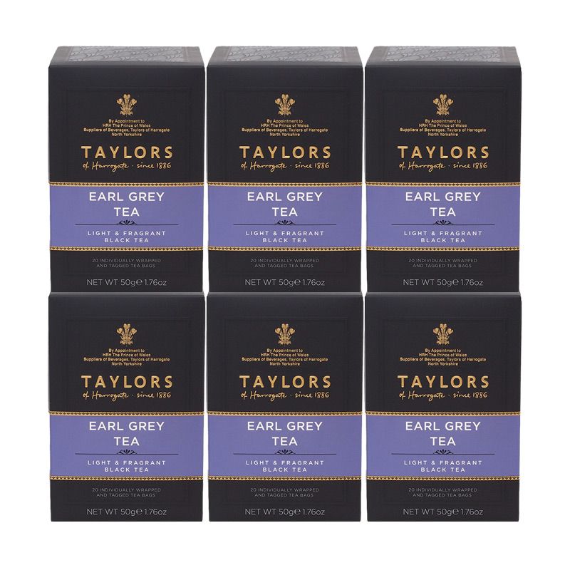 Taylors of Harrogate Earl Grey 6 x 20 Envelope Tea Bags