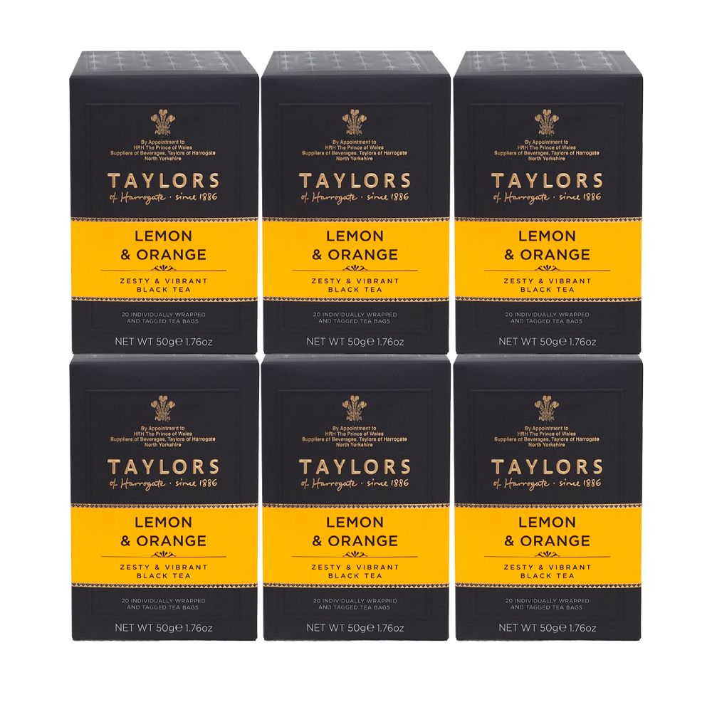Taylors of Harrogate Lemon & Orange 6 x 20 Envelope Tea Bags