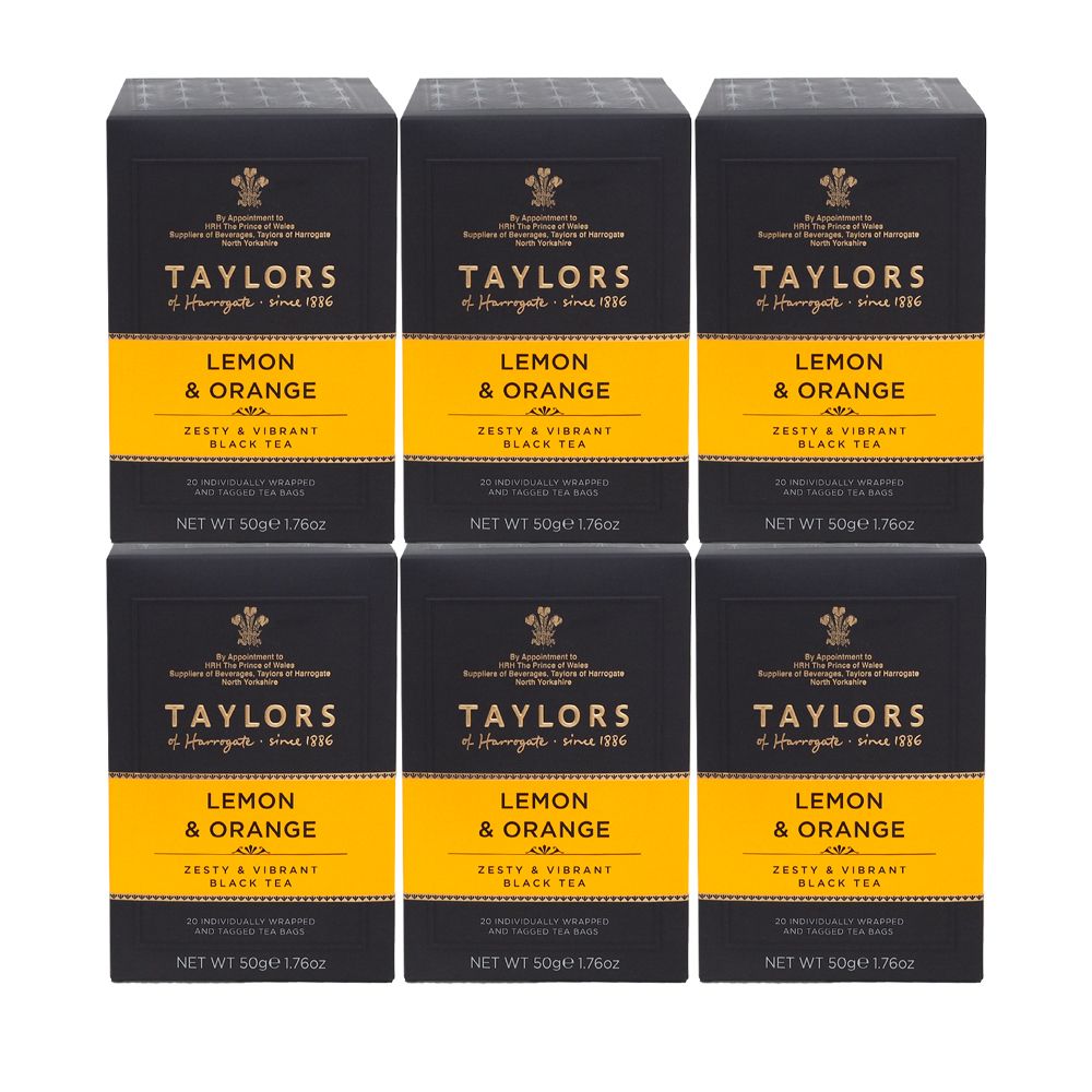 Taylors of Harrogate Lemon & Orange 6 x 20 Envelope Tea Bags
