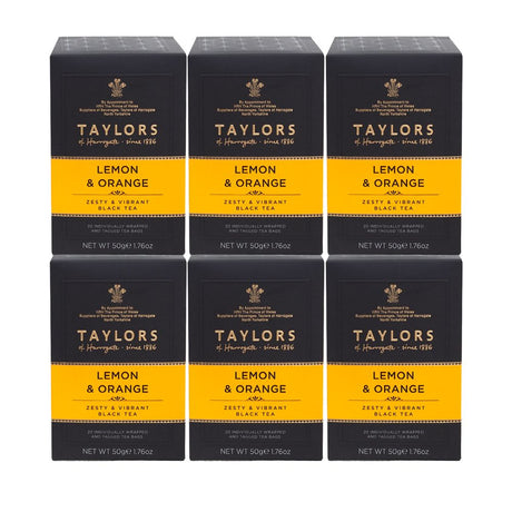 Taylors of Harrogate Lemon & Orange 6 x 20 Envelope Tea Bags
