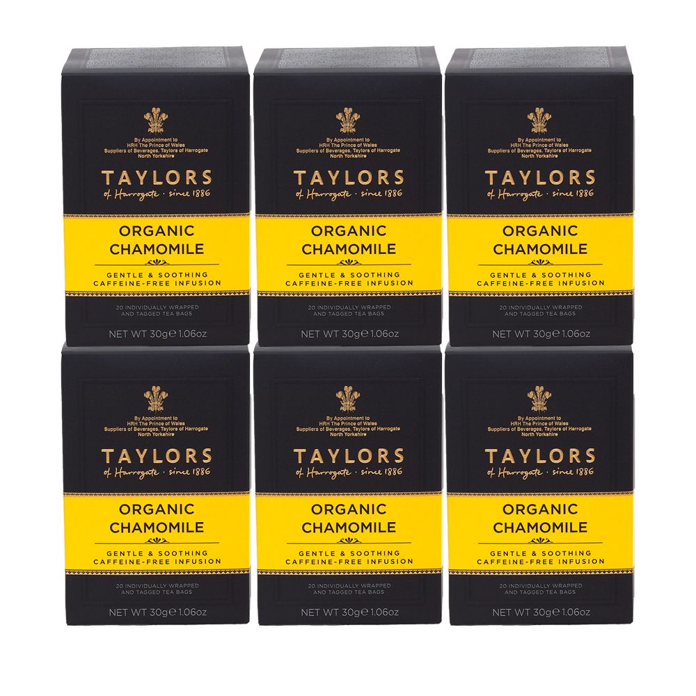 Taylors of Harrogate Organic Chamomile 6 x 20 Envelope Tea Bags