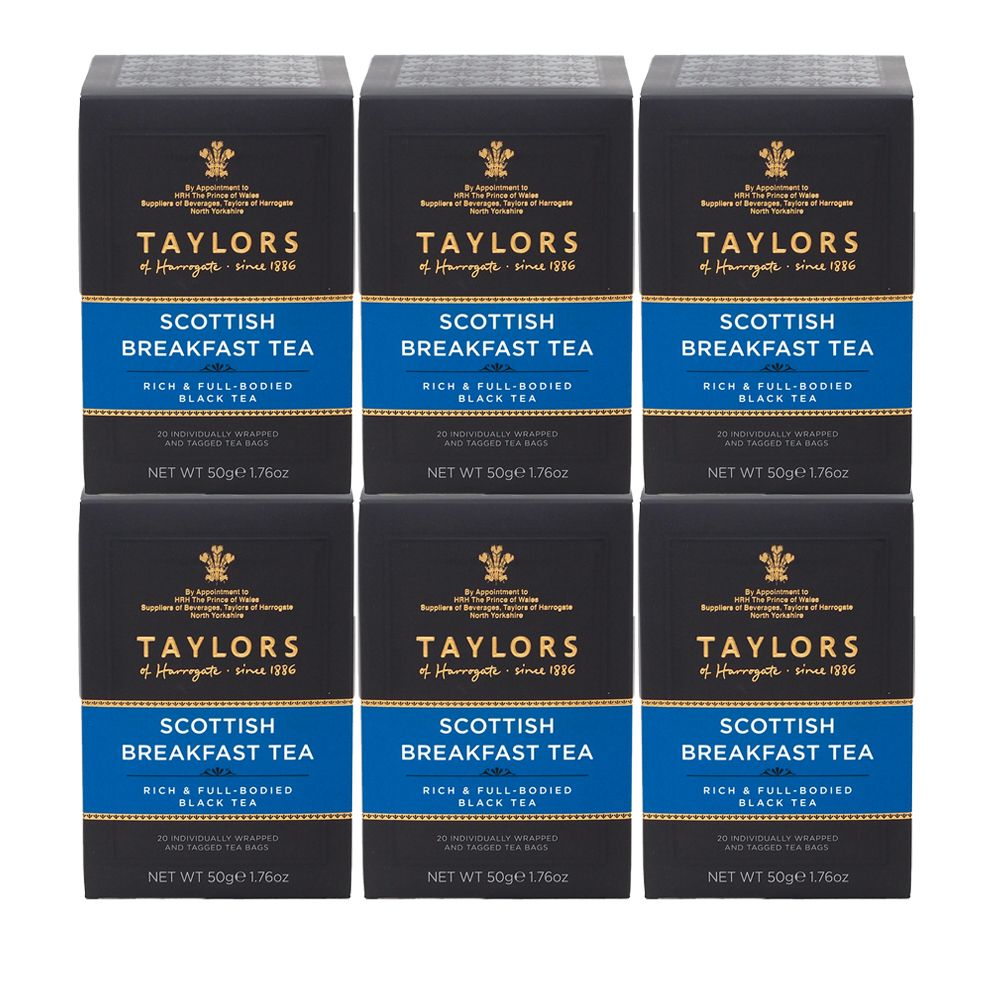 Taylors of Harrogate Scottish Breakfast 6 x 20 Envelope Tea Bags
