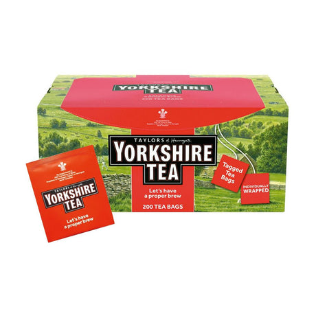 Yorkshire Tea Envelope String & Tag Tea Bags 1 x 200