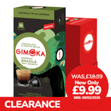 Gimoka Espresso Brasile Coffee Capsules 10x10 Aluminium Nespresso Compatible Pods