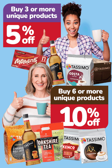 Promotion buy 3 unique get 5% off