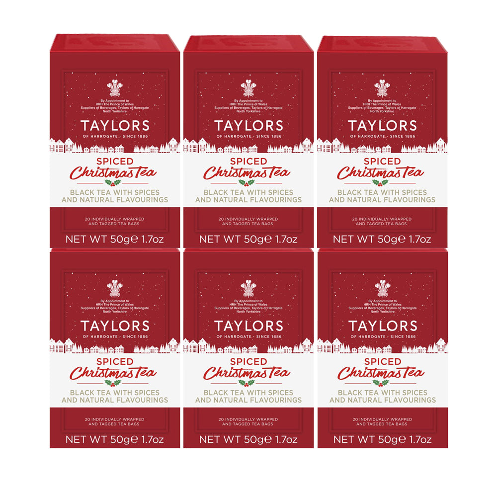 Taylors of Harrogate Spiced Christmas Tea 6 x 20 Envelope Tea Bags