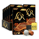 L'OR Espresso Caramel Flavour Coffee Capsules 10x10 Nespresso Compatible