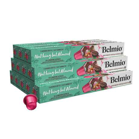 Belmio Nut'hing but Almond Coffee Capsules 12 x 10 Nespresso Compatible Case