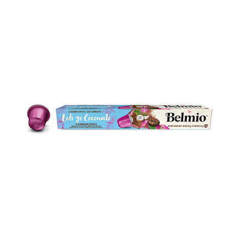 Belmio Let's go Coconutz Coffee Capsules 1 x 10 Nespresso Compatible Case
