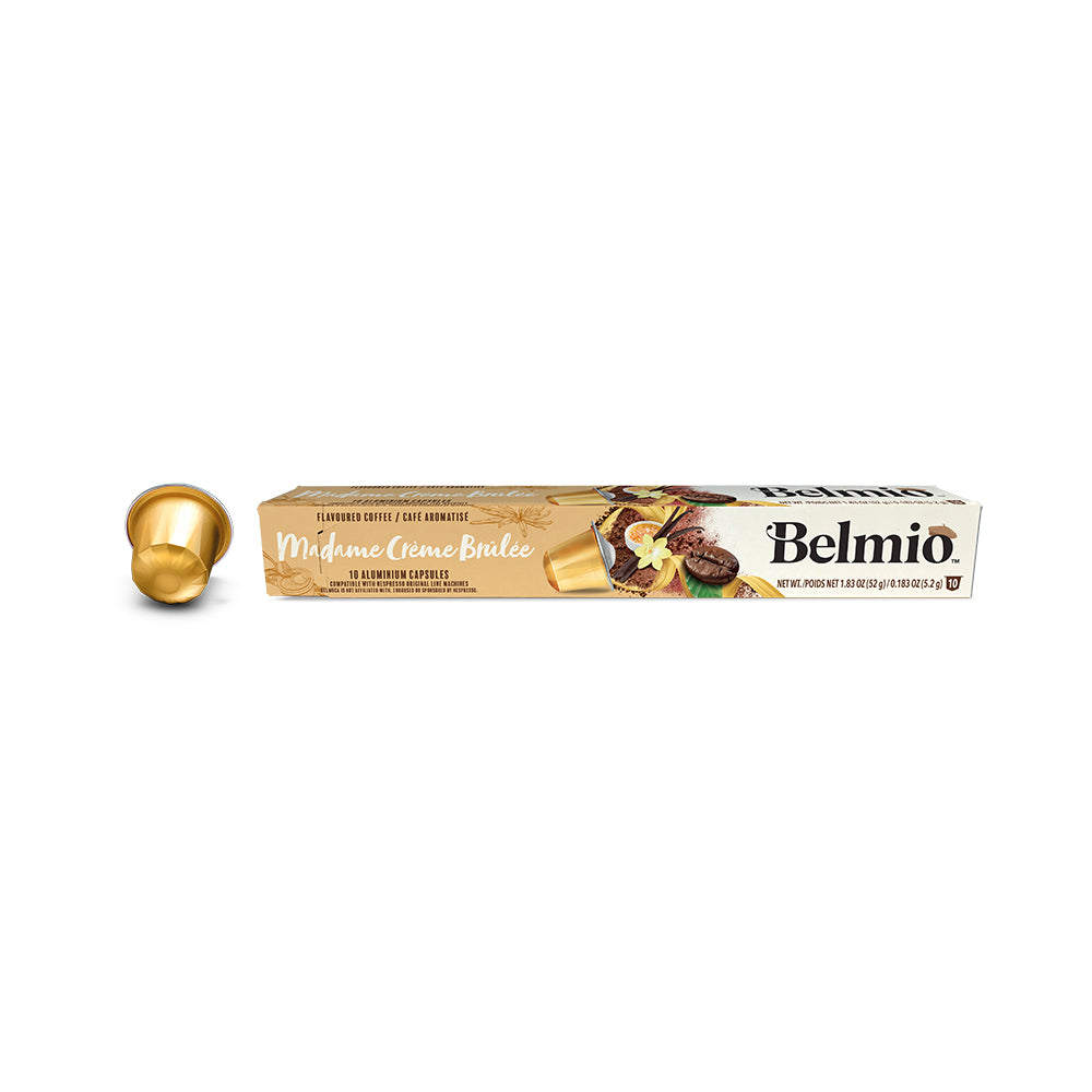 Belmio Madame Crème Brûlée Coffee Capsules 1 x 10 Nespresso Compatible Case