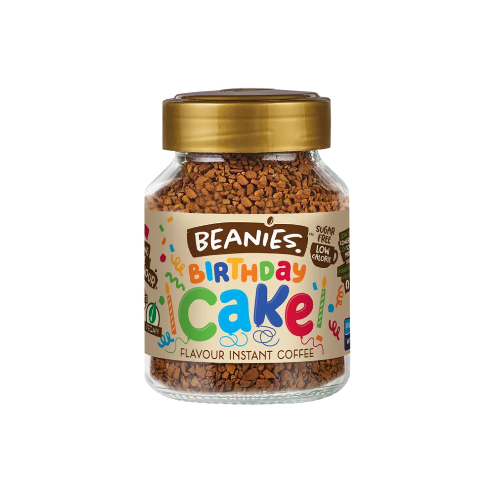 Beanies Birthday Cake Flavoured Instant Coffee Jar 50g