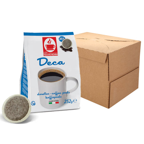 Tiziano Bonini Decaf Senseo Compatible Coffee Pads 10 x 36