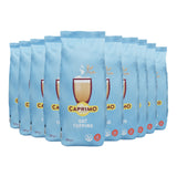 Multiple packages of Caprimo oat topping on a white background