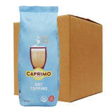 Caprimo oat topping package with a brown box on a white background