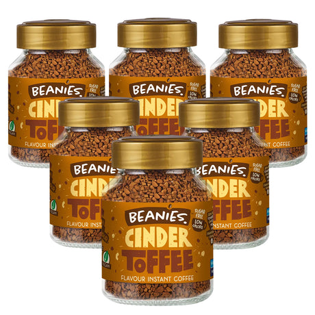 Beanies Cinder Toffee Instant Coffee Jars 6 x 50g