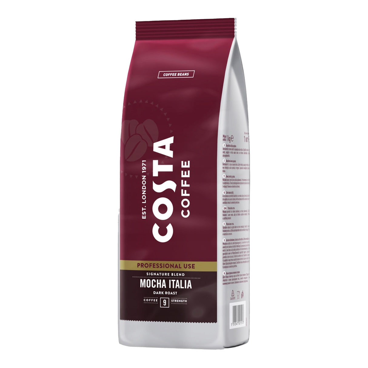 Costa Mocha Italia Dark Roast Coffee Beans Case 1kg