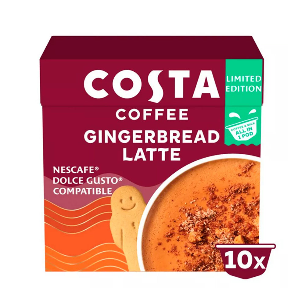 Costa Coffee Dolce Gusto Compatible 4x10 Gingerbread Latte Coffee Pods