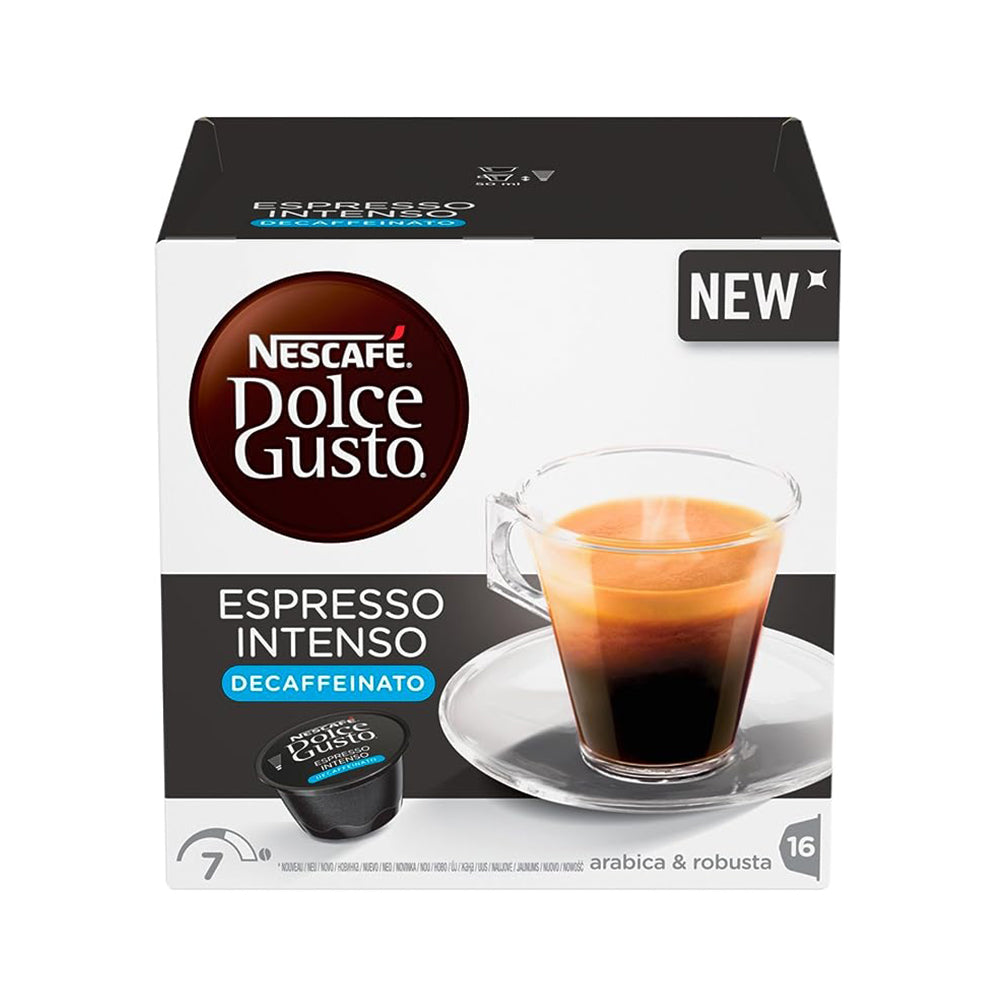 Nescafé Dolce Gusto Espresso Intenso Decaf Coffee Pods - Case