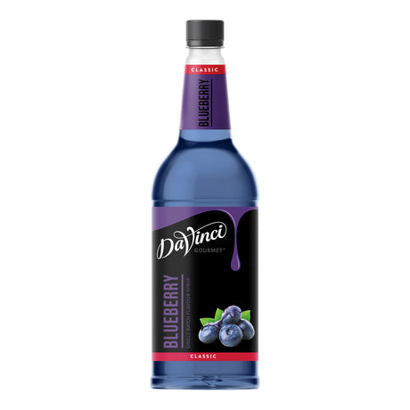 DaVinci Gourmet Blueberry syrup bottle on a white background