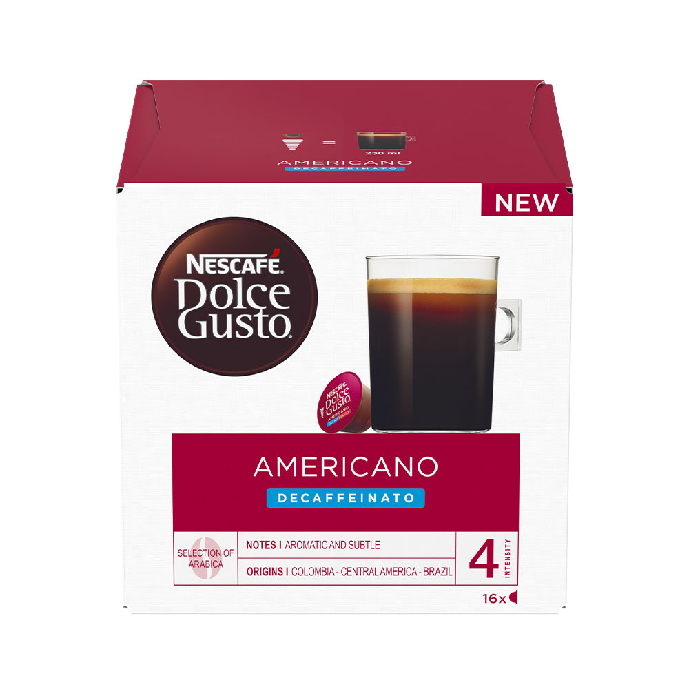 Nescafé Dolce Gusto Americano Decaffeinato Coffee Pods - Case
