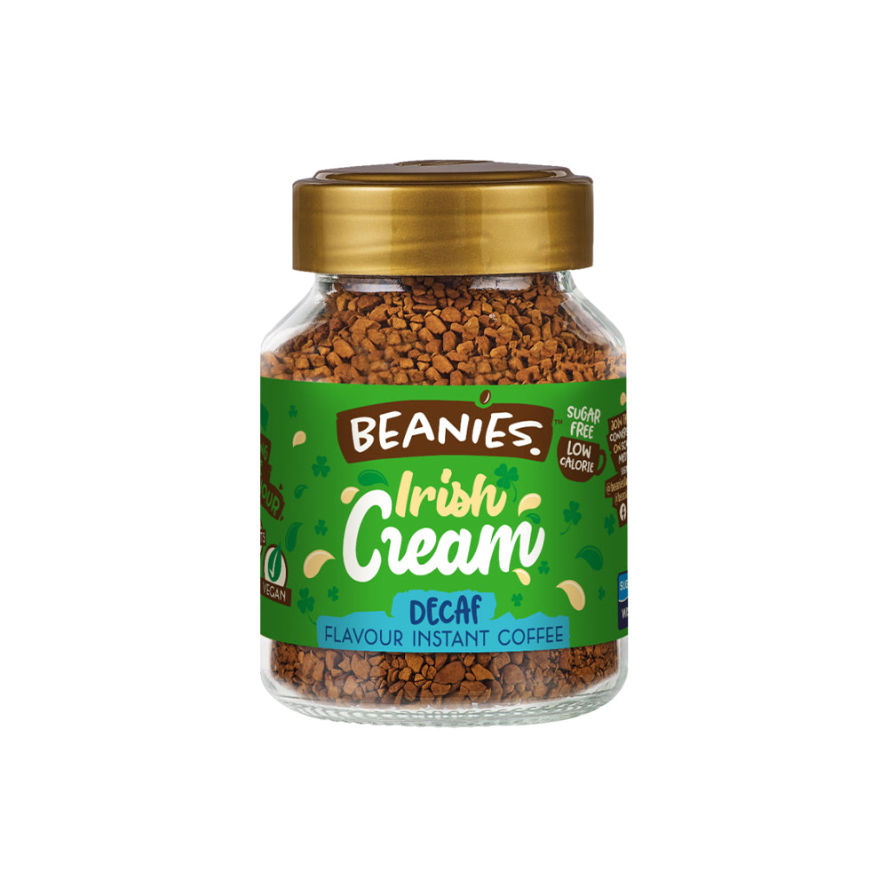 Beanies Irish Cream Decaf Instant Coffee Jar 50g