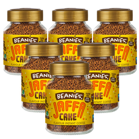 Beanies Jaffa Cake Flavoured Instant Coffee Jars 6 x 50g