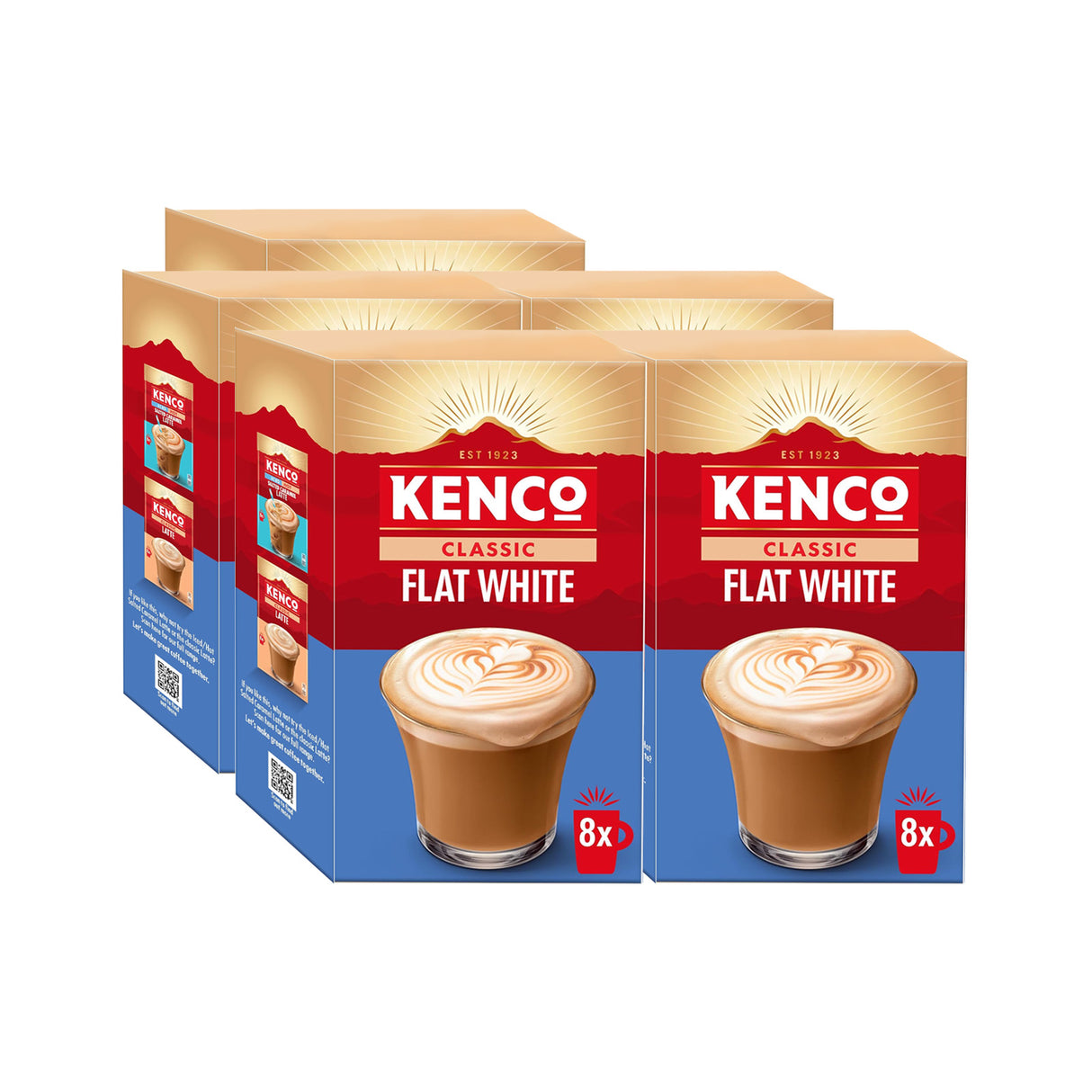 Kenco Flat White Instant Coffee Sachets 5x8