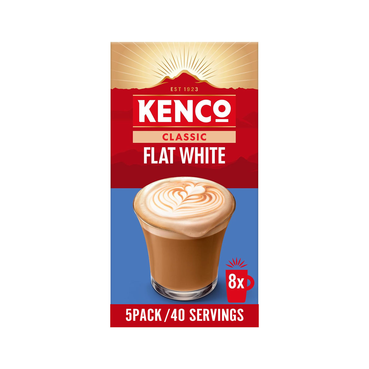 Kenco Flat White Instant Coffee Sachets 5x8