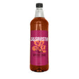 A 1L clear bottle of Savista Spiced Cake Flavour Syrup filled with amber-brown liquid, featuring a bright magenta label with white and orange branding, on a plain white background.