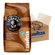 Lavazza coffee package with a smaller inset showing more coffee packages.