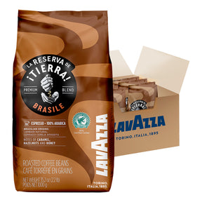 Lavazza coffee package with a smaller inset showing more coffee packages.