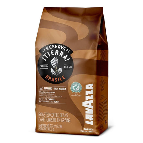 Lavazza coffee beans packaging on a white background