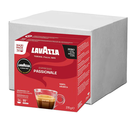 Lavazza A Modo Mio Espresso Passionale Maxi Pack Coffee Pods 10 x 36