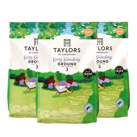 Taylors of Harrogate Lazy Sunday Ground Coffee Case 3x400g