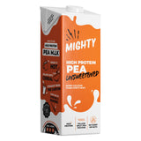 Mighty High Protein Pea milk carton on a white background