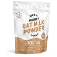 A 1 kg stand-up pouch of Mighty Oat M.LK Powder on a clean white background.
