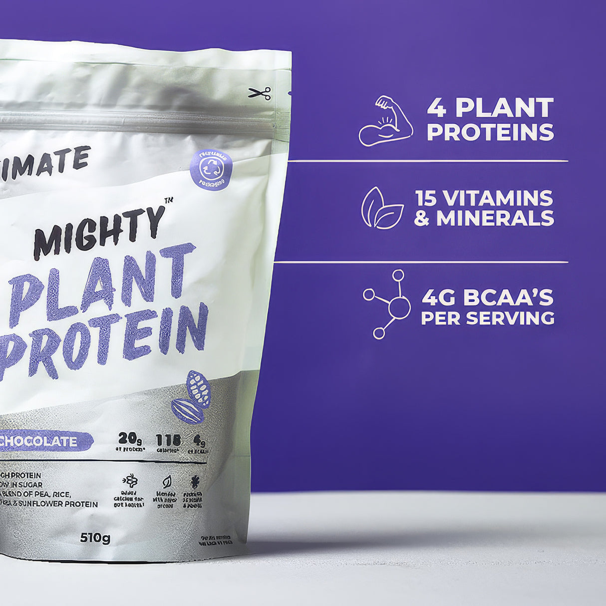 Mighty Plant Protein Powder Chocolate 6x510g