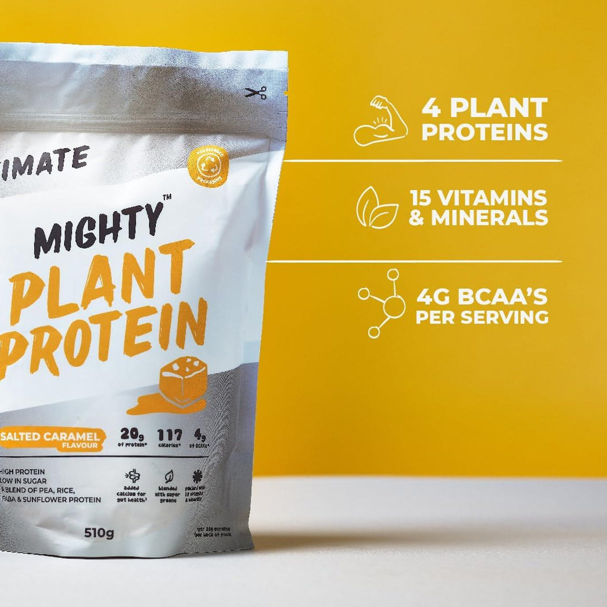 Mighty Plant Protein Powder Salted Caramel 1x510g