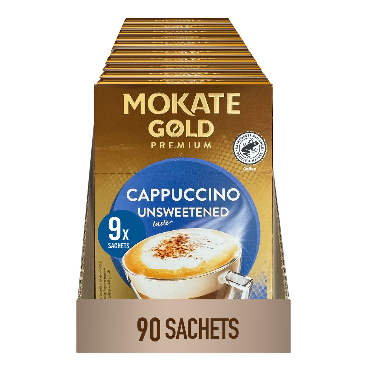 Mokate Gold Premium Cappuccino Unsweetened 10x9 Sachets