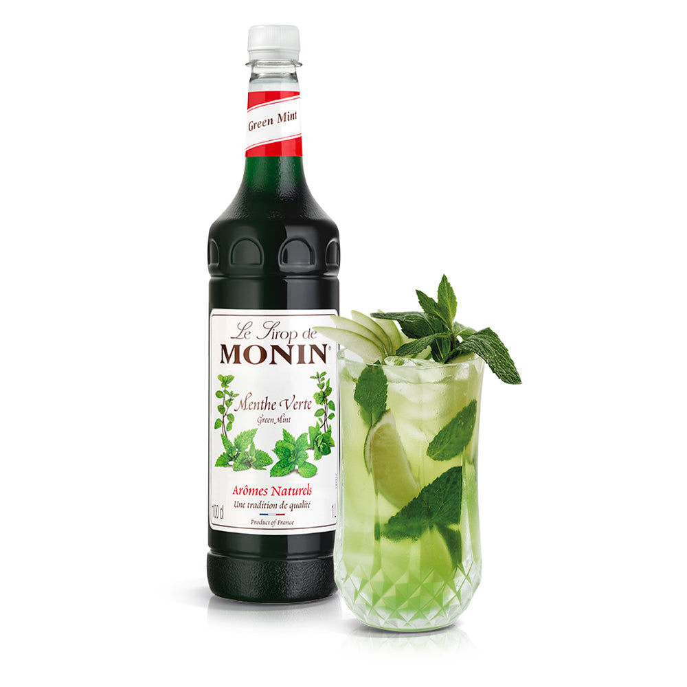 Monin Green Mint Syrup 1L With Drink