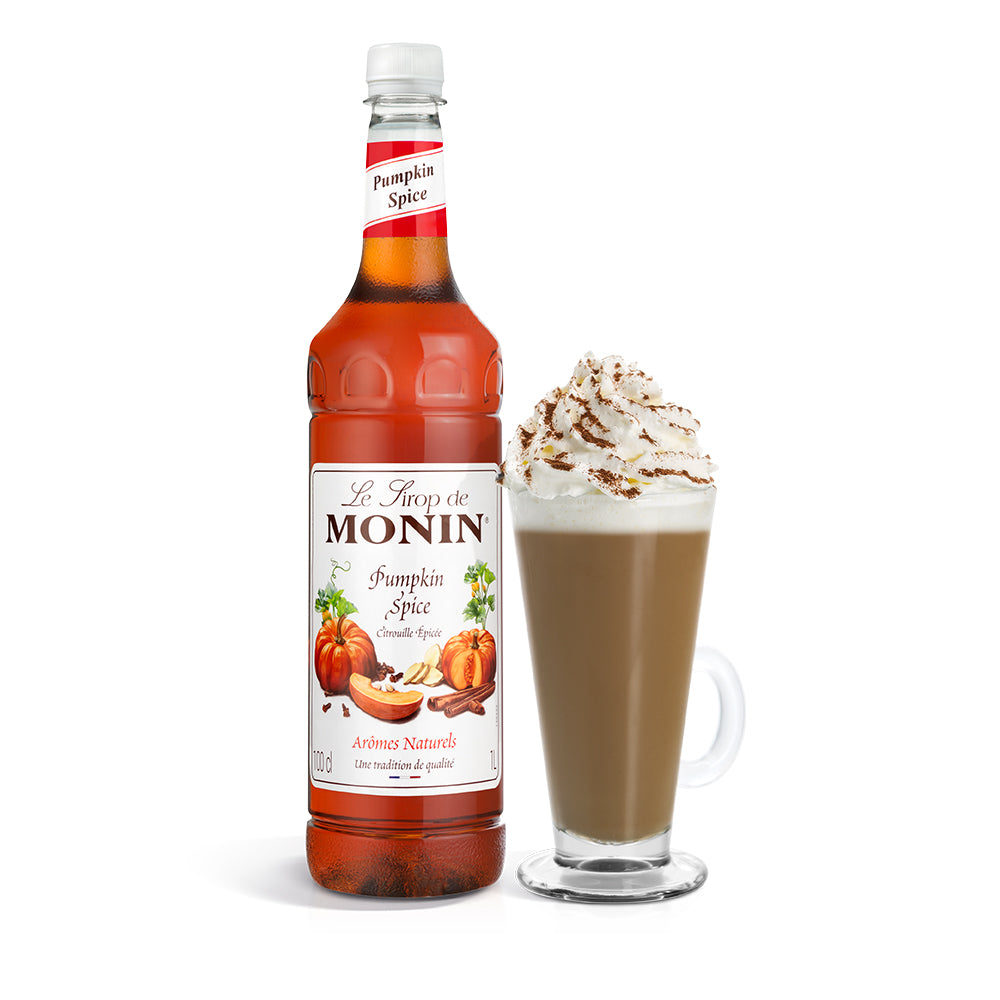 Monin Pumpkin Spice Syrup 1L With Drink