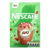 Nescafe Aero Peppermint Mocha instant coffee packaging on a white background